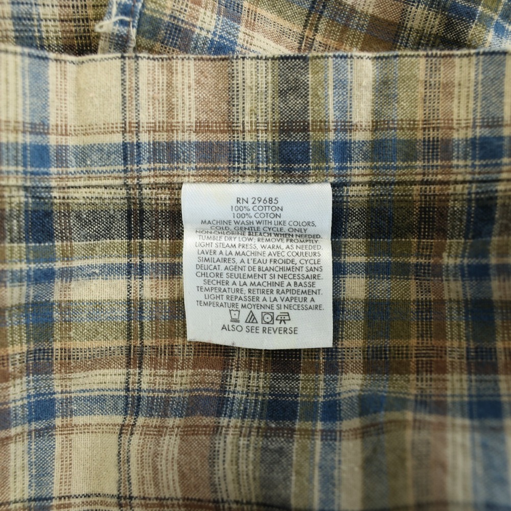 Pendleton Hiker‎ Shirt Men's XL Tan/Brown Plaid Long Sleeve Woven Cotton Outdoor - Picture 6 of 12